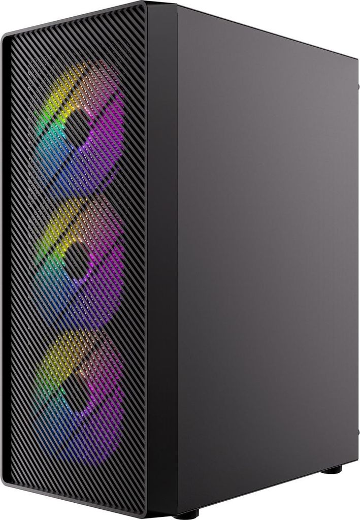 ANTEC AX26 RGB Elite PC Gehäuse Midi Tower Gaming ATX, schwarz