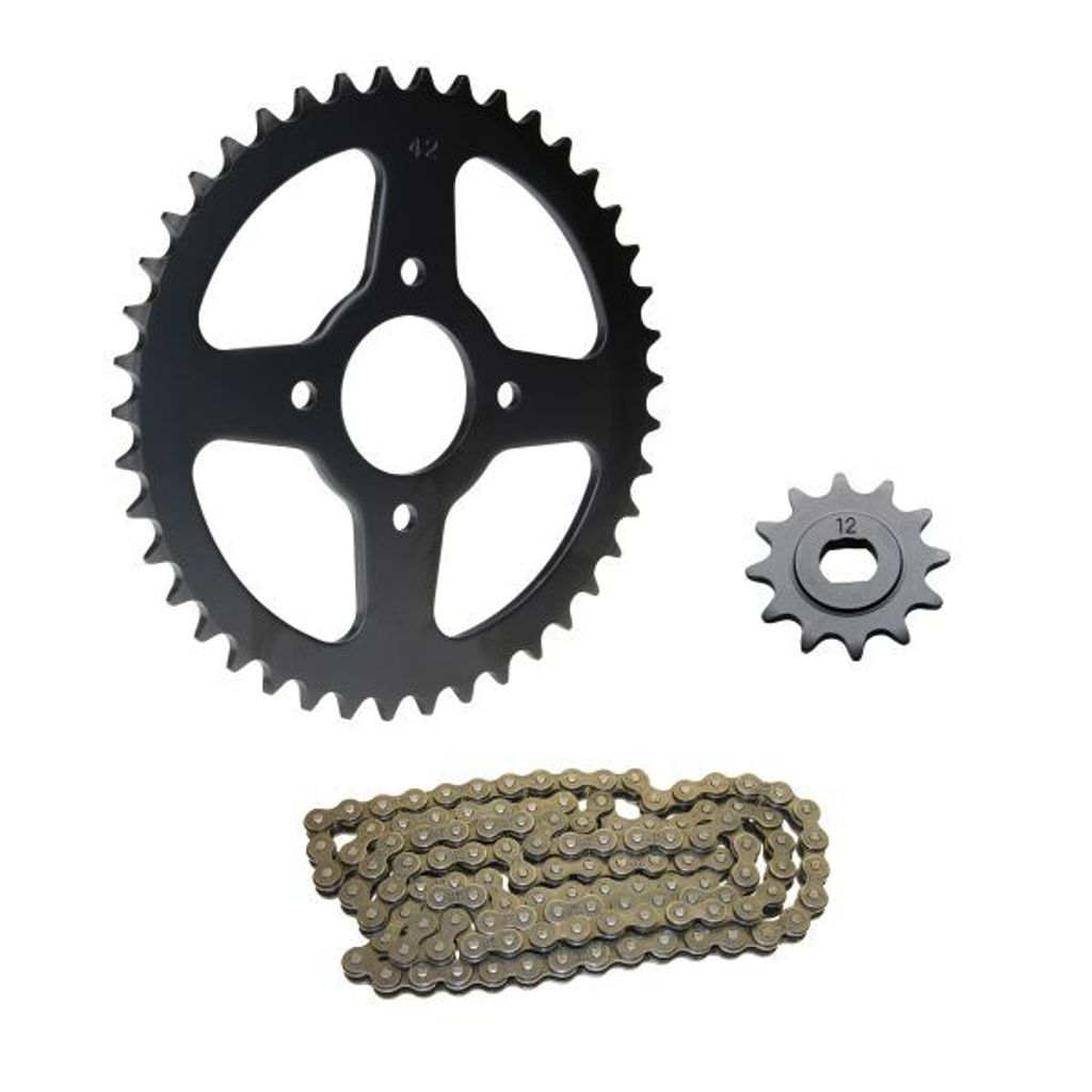 Kettensatz 3-teilig schwarz 12/42 Zähne für Hercules Prima 2 3 4 5 5 M 4 5 HR2 P 1 3 MX1 Optima