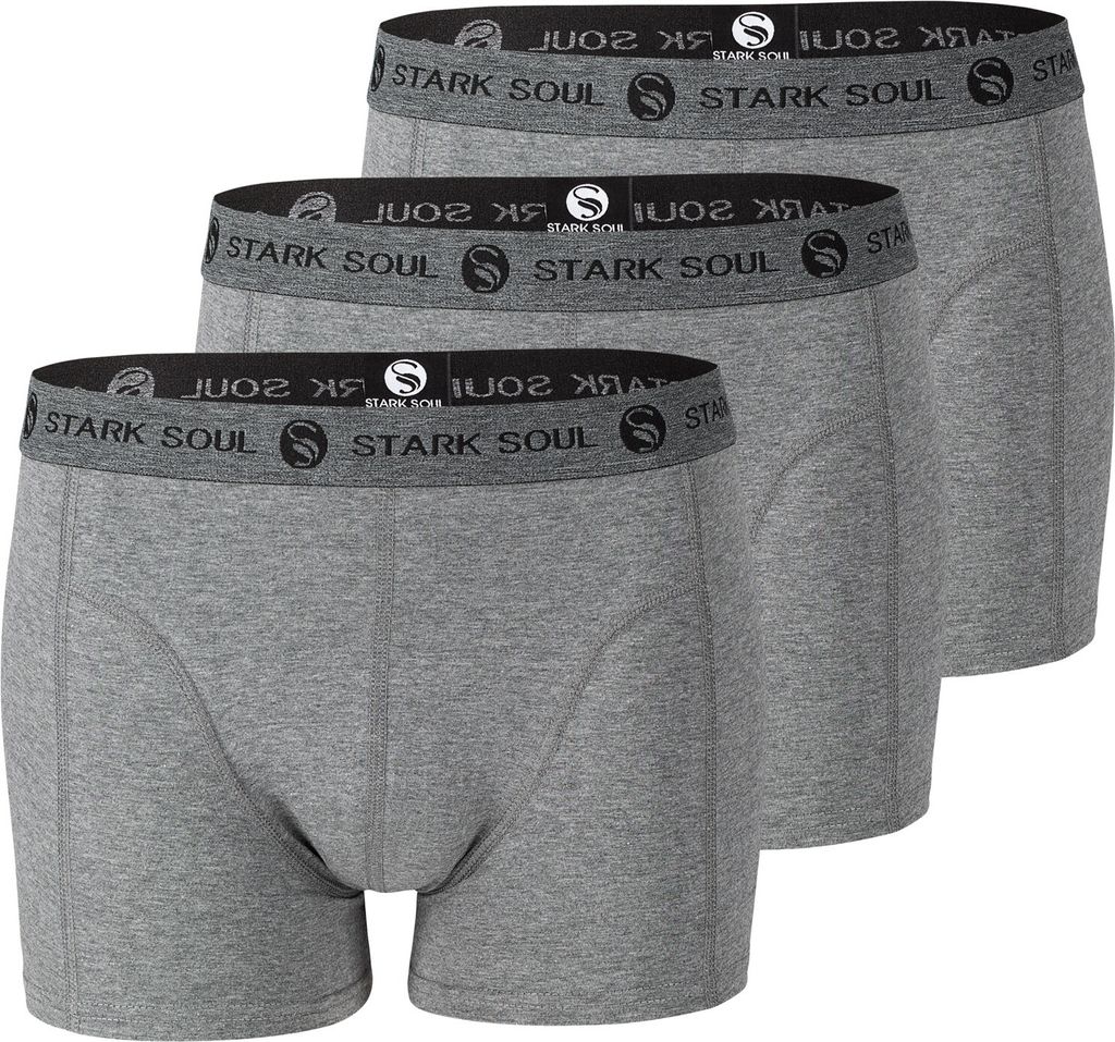 Stark Soul Retro-Boxershorts 3'er Pack XXL grau melange