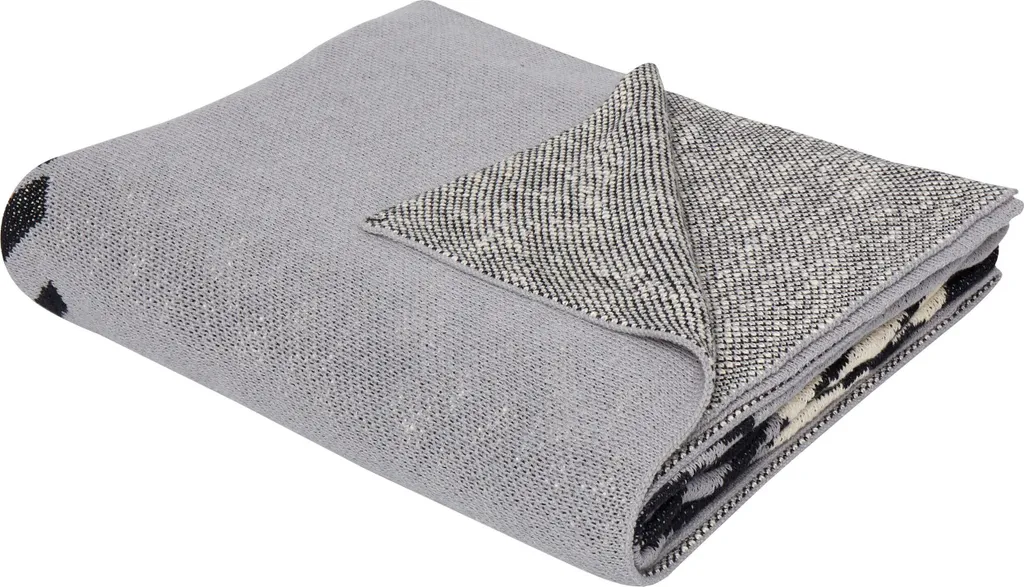 Couverture Bébé Coton Anti-Irritation Gris 130x180 cm - Plaid Lion Doux