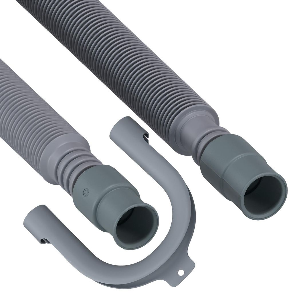 Ausziehbarer Ablaufschlauch 80-300cm Ø19/22 mit Haltebogen Produktbild 