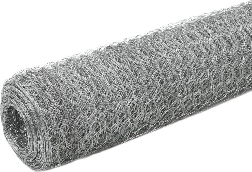 vidaXL Drahtzaun Verzinkter Stahl 25x1,2 m Silbern Produktbild 