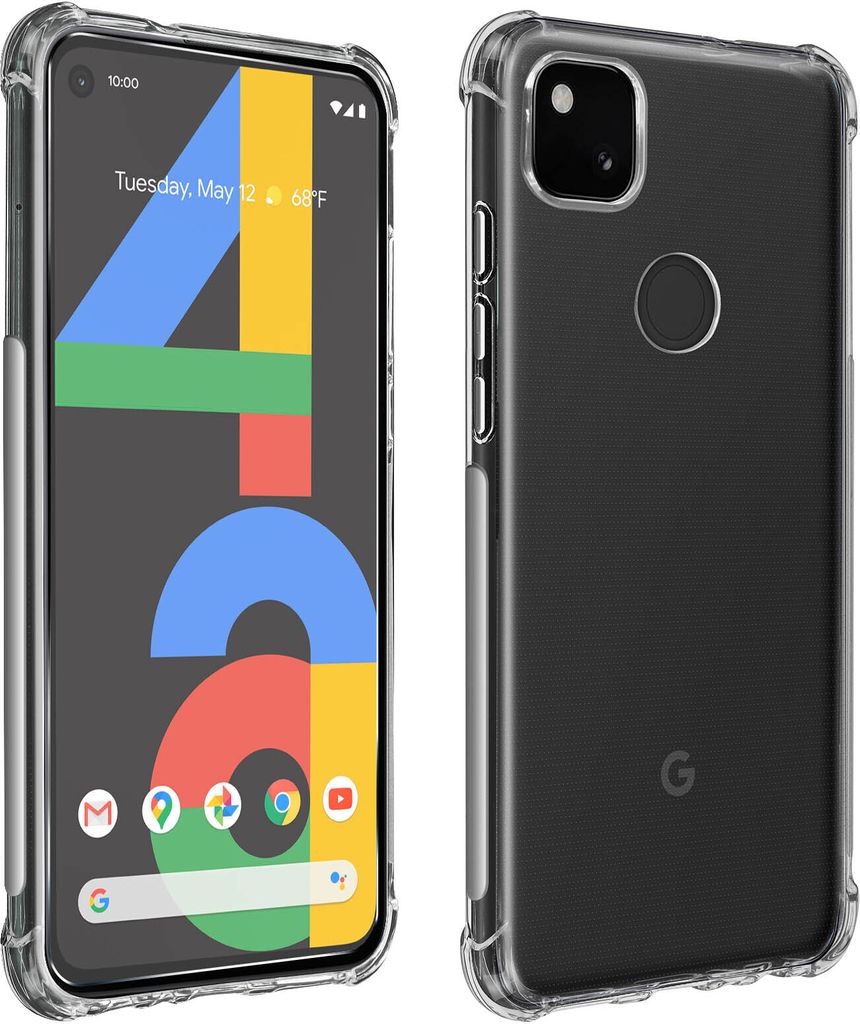Avizar, Premium Schutz-Set für Google Pixel 4A Schutzhülle + Schutzfolie, Transparent