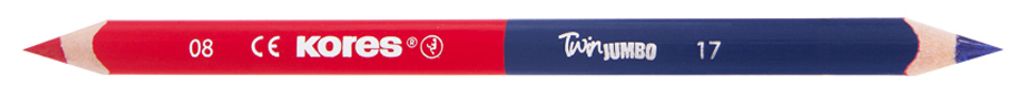 Silbenstift 6 Kores Dreikant-Lehrerbuntstift TWIN Jumbo blau/rot 