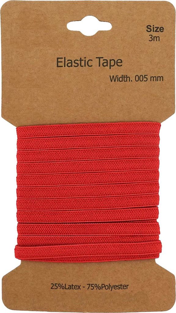 Gummiband 3m x 5mm Gummilitze Gummi elastisches Band Flachgummi Farbwahl