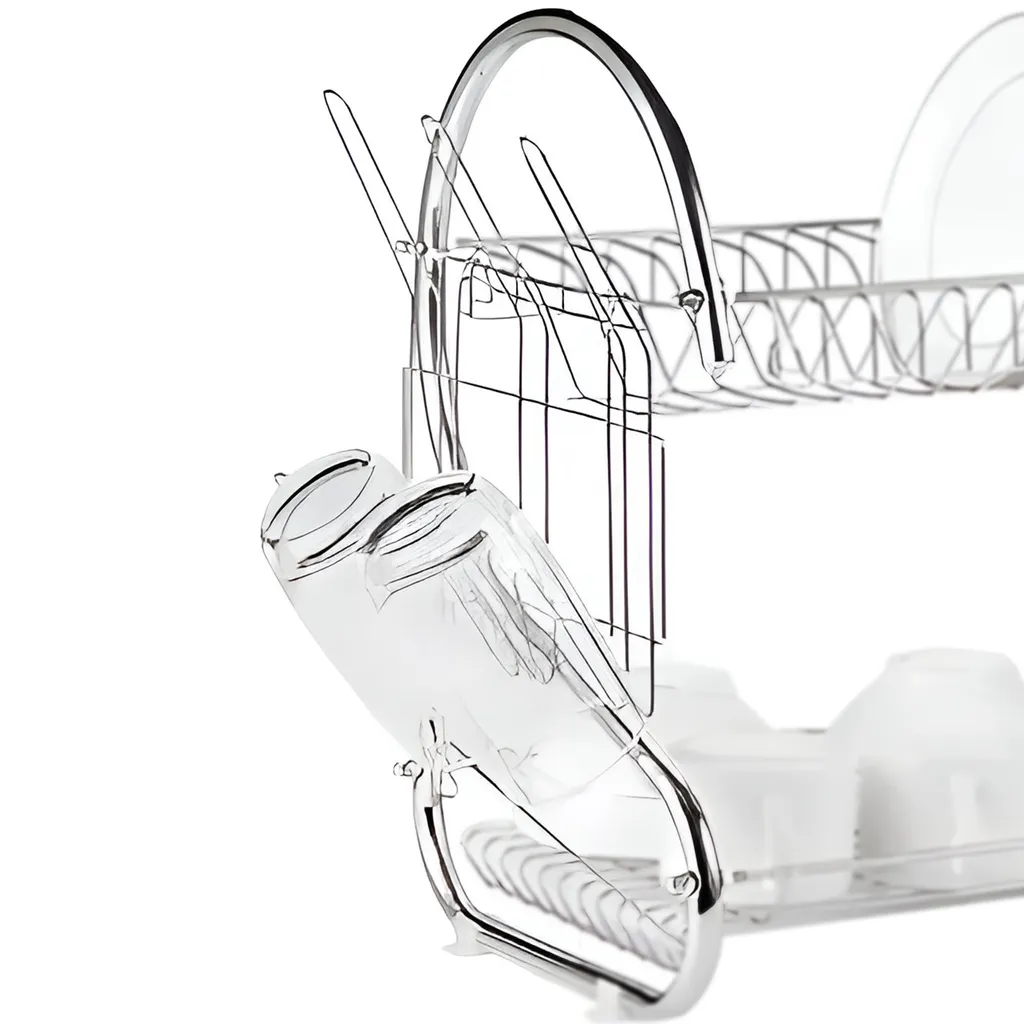 Cheffinger Scolapiatti Argento 2 Livelli | Essenzialità in Metallo - 4