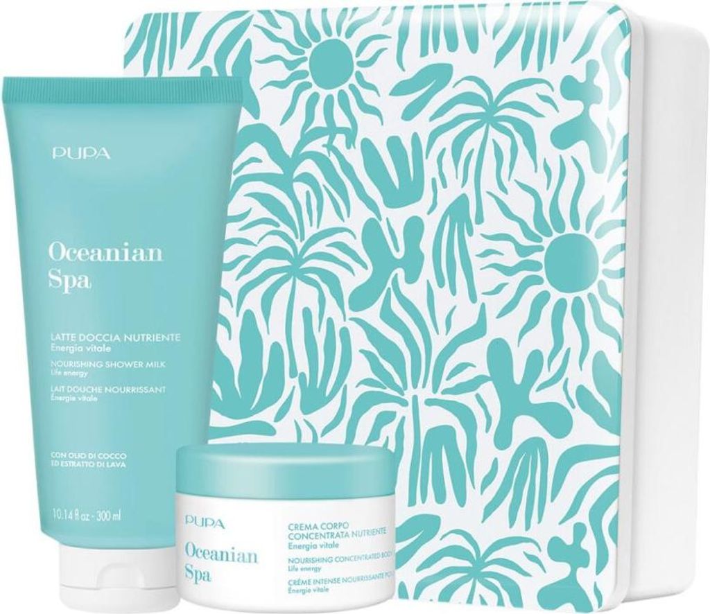 Pupa Oceanian Spa Kit 2 - Nourishing Shower Milk 300 Milliliters And Body Cream 150 Milliliters