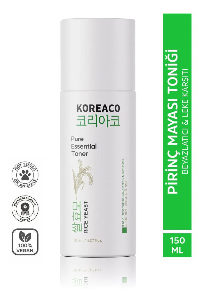 Koreaco Reishefe Toner | Aufhellendes & Feuchtigkeitsspendendes Gesichtswasser | K-Beauty Hautpflege 150 ml