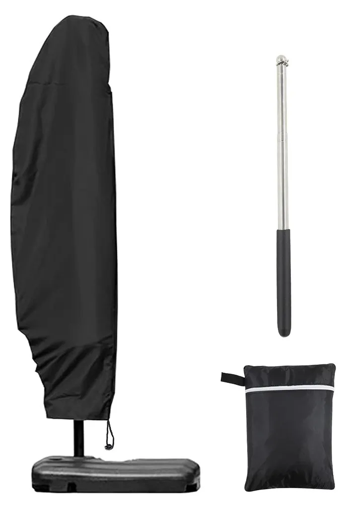 Housse de protection pour parasol déporté 3m à 4m avec zip, 280x80cm