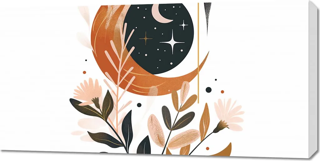 Tableau Salon 100 x 50 cm Force et Lune - Créez une Ambiance Relaxante