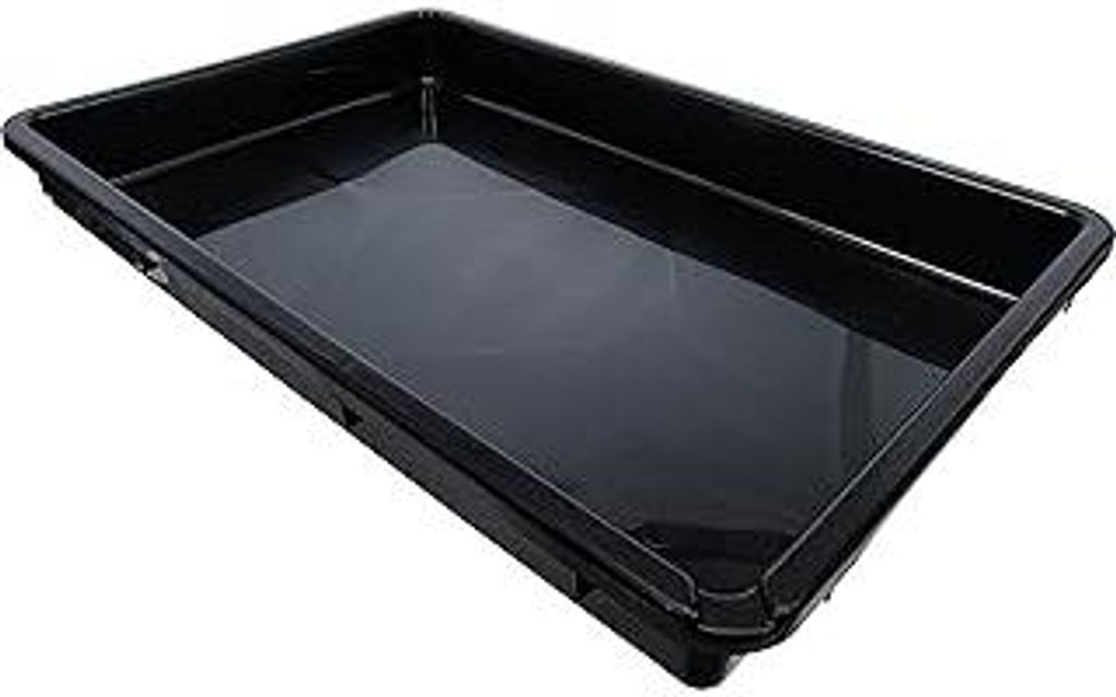 BGS 9997 | Mehrzweckwanne mit Ausgießer | schwarz | 42 l | Mehrzweckwanne | Universal-Auffangwanne | Kunststoff-Wanne | für Öl, Kühlflüssigkei...