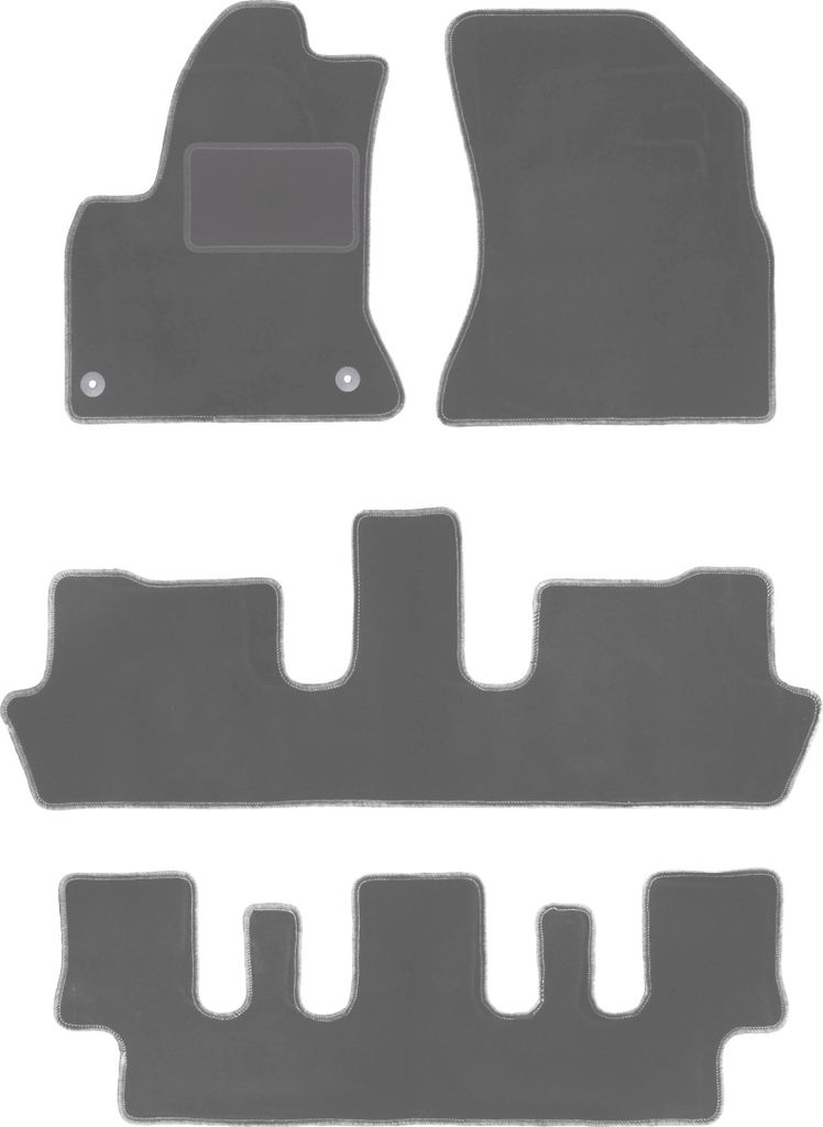 Graphit-Fußmatten für: Citroen C4 Picasso I 7 Sitze (2006-2013)