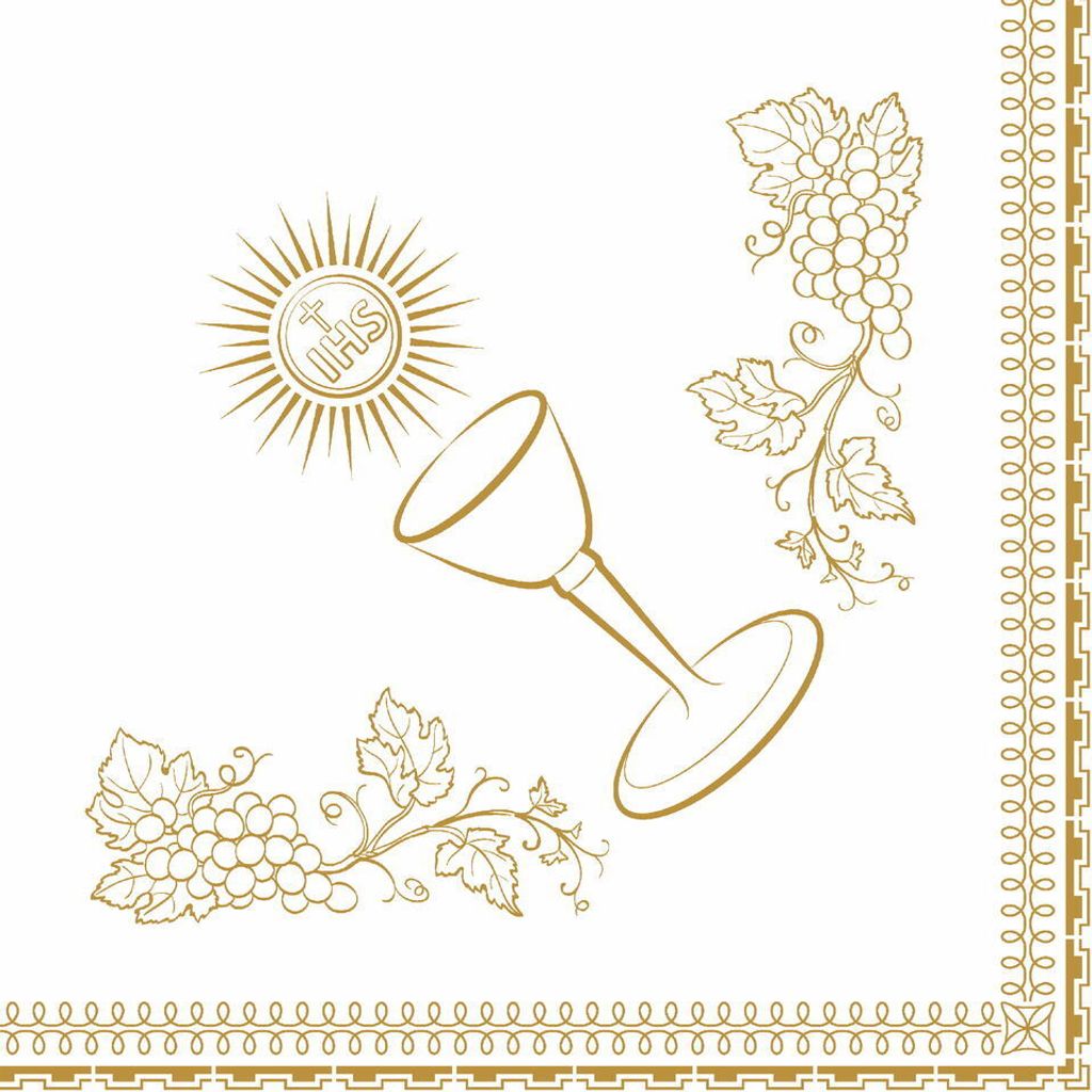 Dunisoft Servietten Kommunion 40x40 cm 60 Stück Zdjęcie produktu