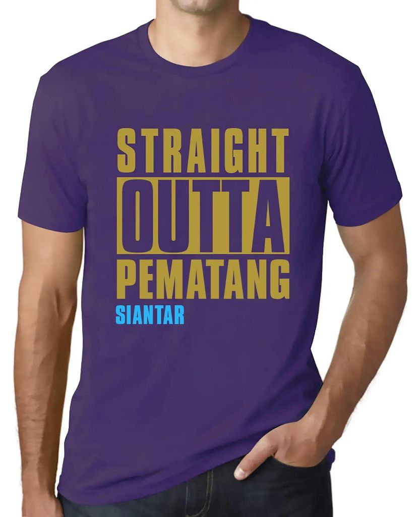 Herren Grafik T-Shirt Direkt aus dem Pematang Siantar – Straight Outta Pematang Siantar – Öko-Verantwortlich Vintage Jahrgang Kurzarm Lustige ...