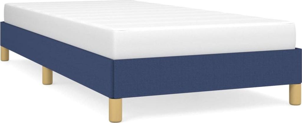 vidaXL Bettgestell ohne Matratze Blau 90x200 cm Stoff