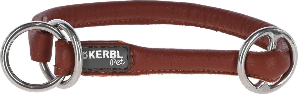 Collier anti-nœud cuir rond Roma 50cm stoppeur - Protège le cou 8mm