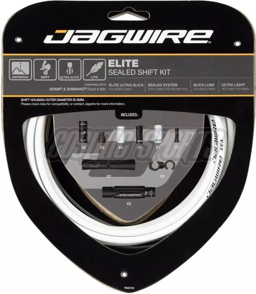 Kit Câblage Dérailleur Jagwire Elite Sealed Blanc pour VTT et Route