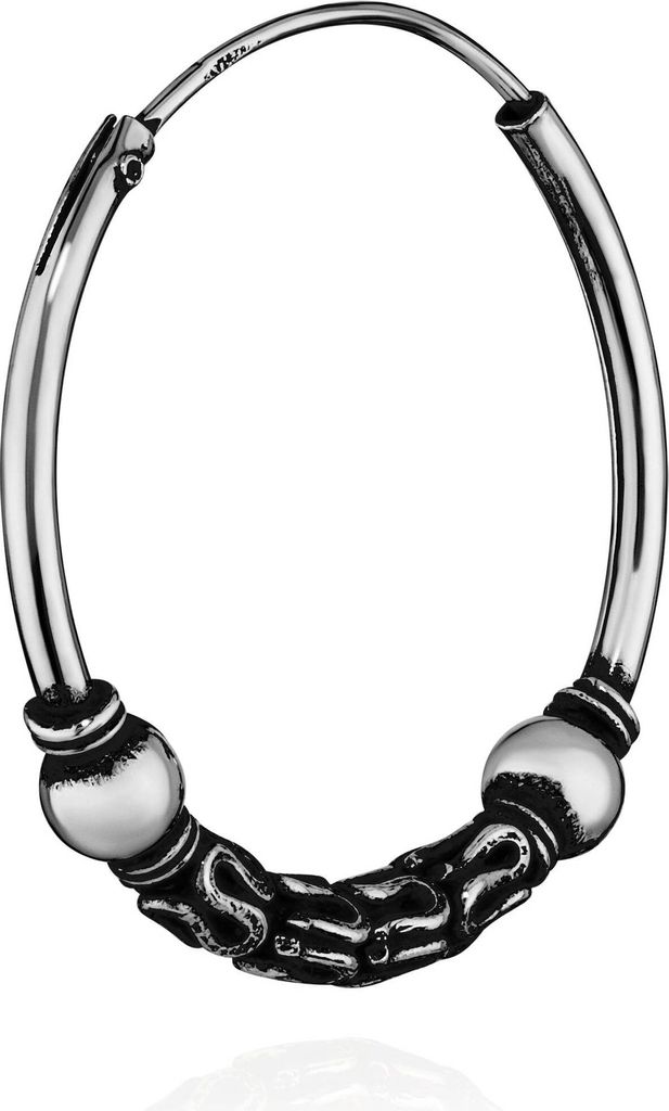 Single 925 Sterling Silber Keltische Celtic Gothic Creolen 20mm 7279