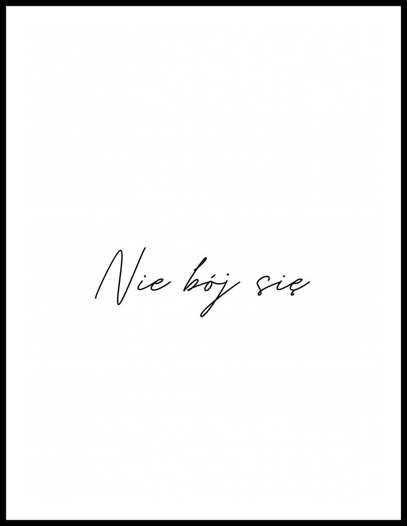Plakat 60x80cm Mit Schriftzügen Moderner Spruch Hab keine Angst