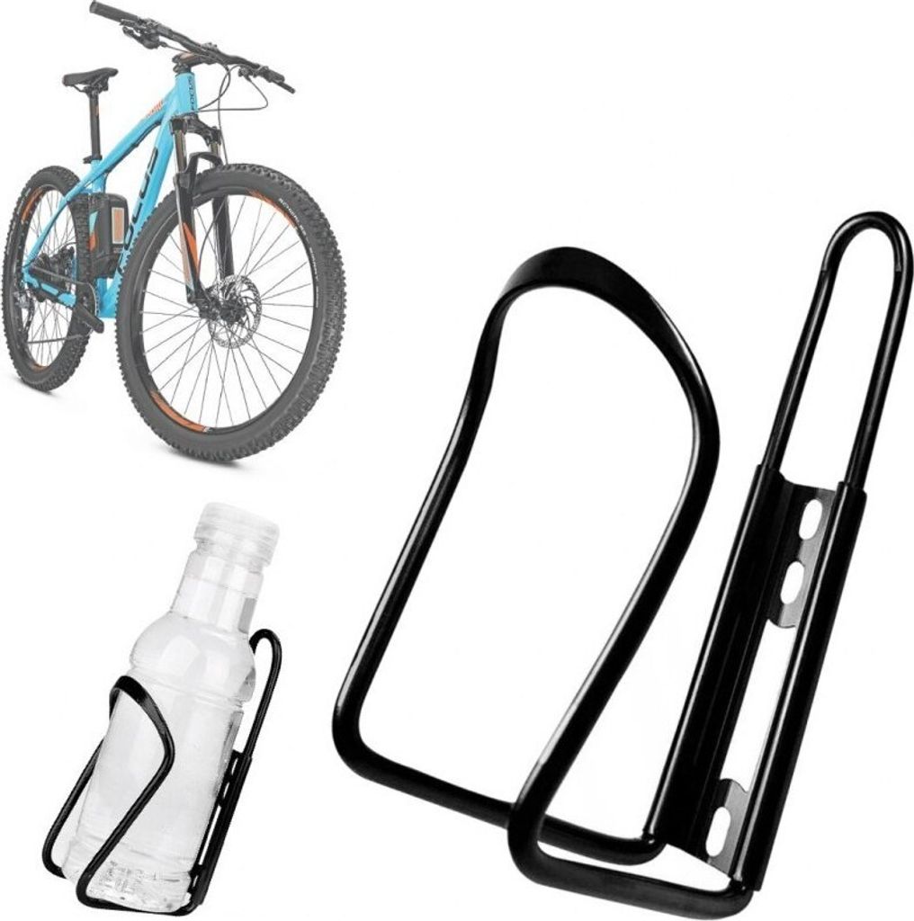 Aluminium-Flaschenhalter Fahrradkorb Schwarz