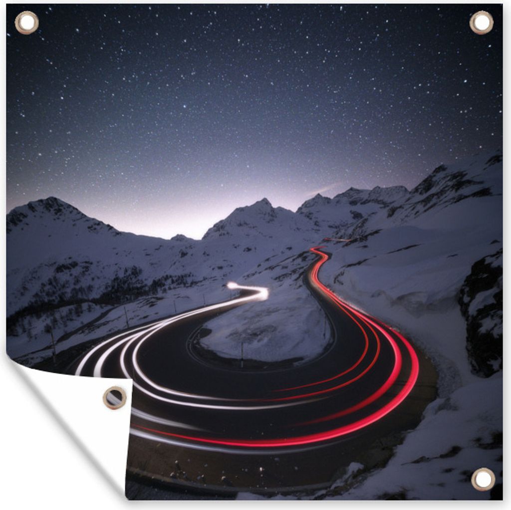 MuchoWow 40x30 cm Outdoor-Poster Gartendeko Sichtschutz Garten Poster für den Garten Autoleuchten in der Schweiz