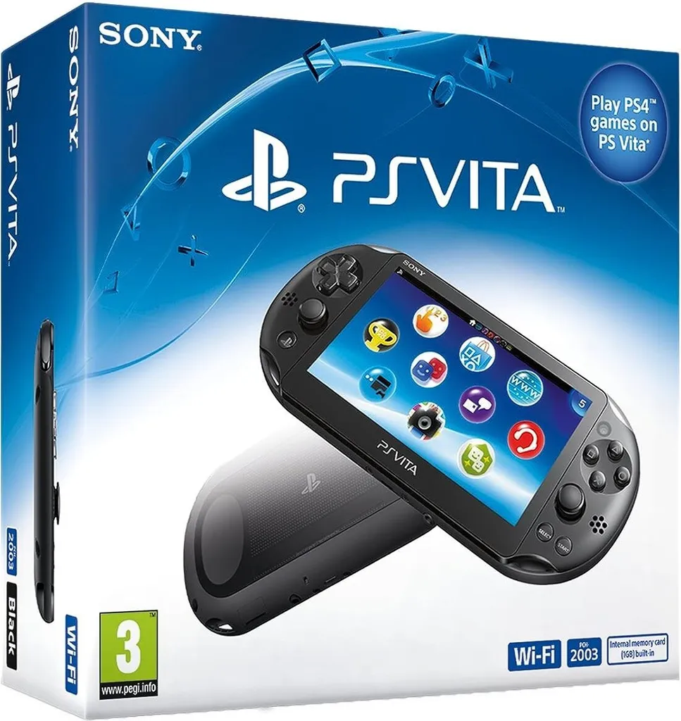 Sony PlayStation Vita Slim, PlayStation Vita, ARM Cortex-A9, SGX543MP4+, 128 MB, 512 MB, Schwarz