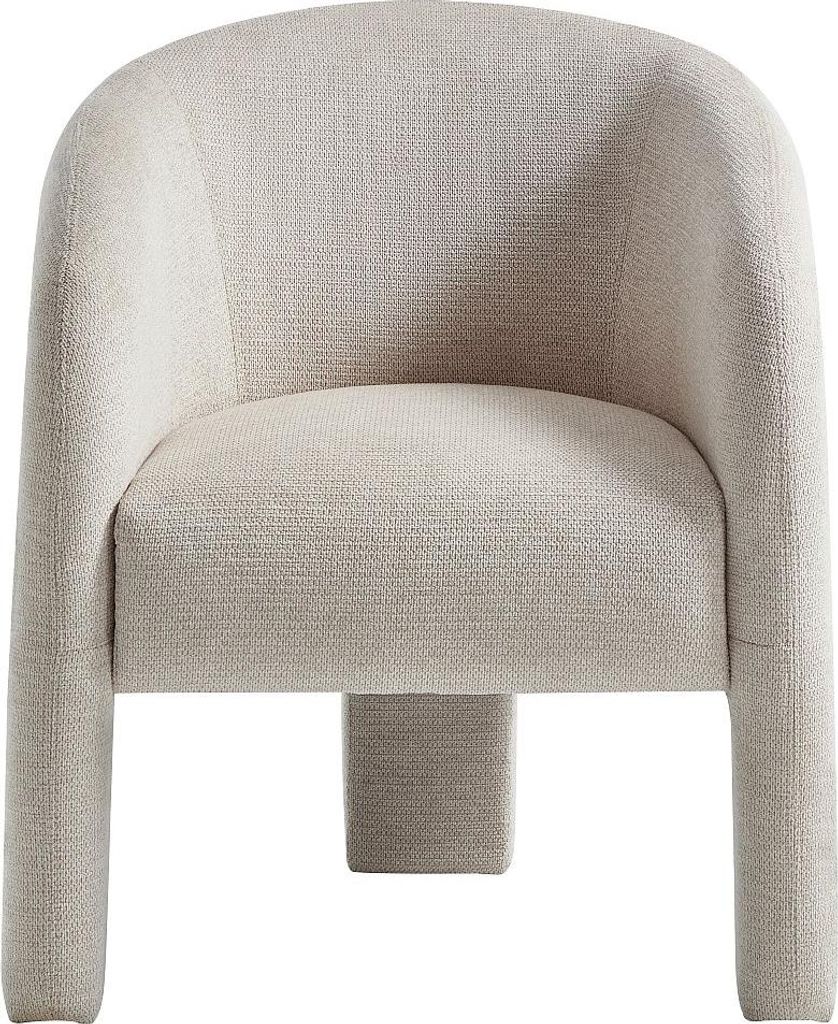 Sessel aus strukturiertem Stoff in Beige, Modell ZELUVA der Marke Maison Céphy