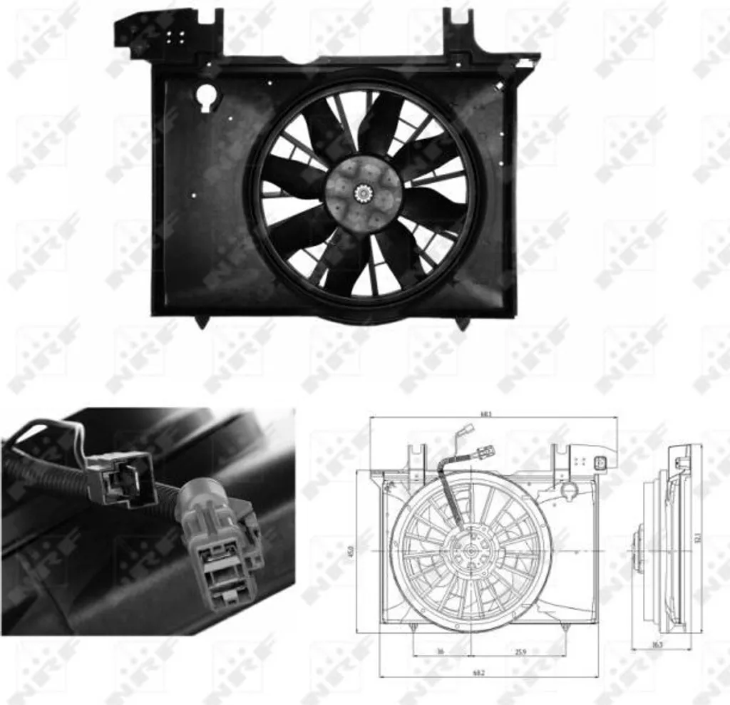 Ventilateur NRF 47703 Robuste et Silencieux pour Radiateur Volvo S70 V70