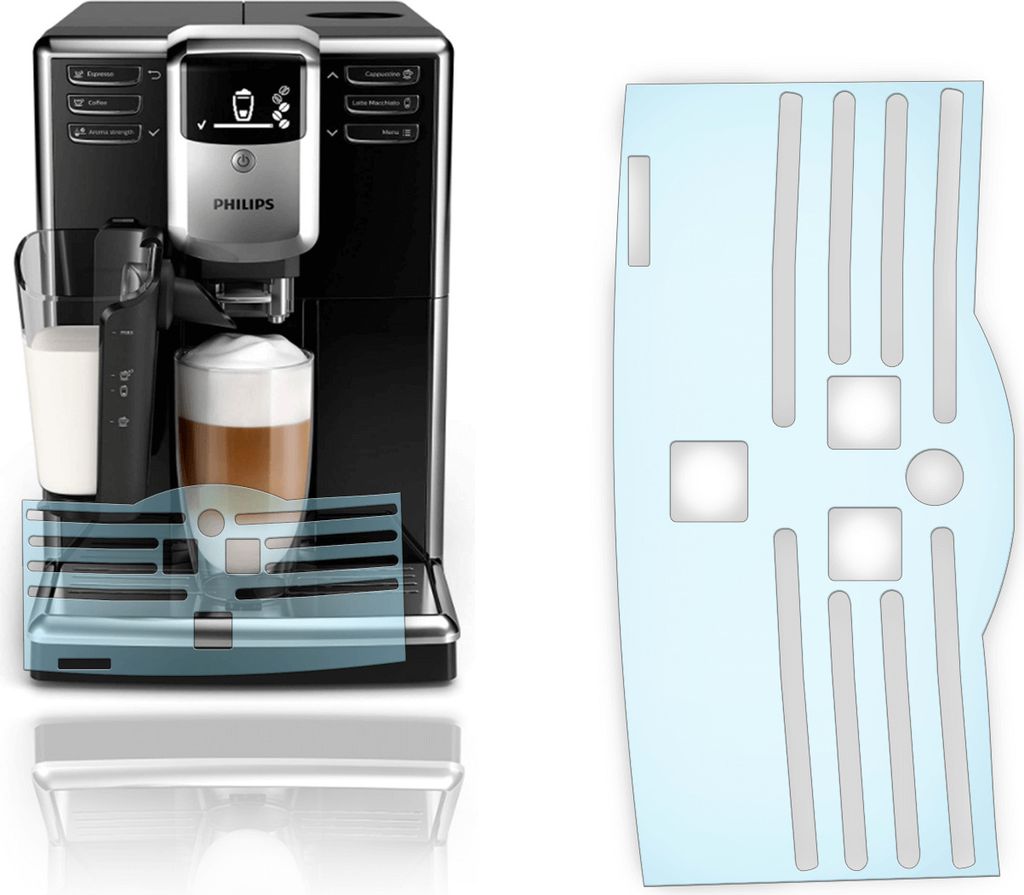 Abtropfblech Kratzschutz Folie geeignet für Philips_EP3550-10 Philips Series 5000 LatteGo EP5346/10 -EP5345/10 - EP 5340/10 - EP5335/10 - EP5334/1...