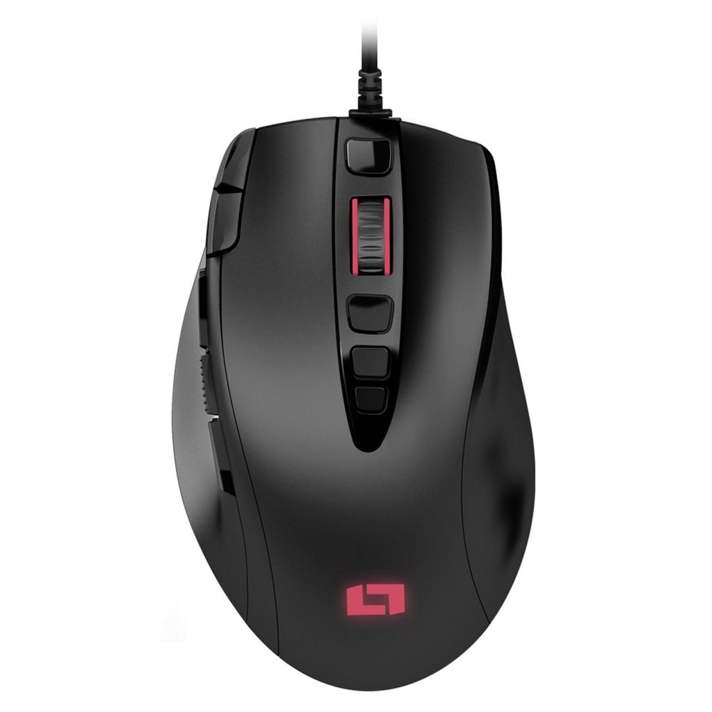 Lioncast LM15, rechts, Optisch, USB Typ-A, 6200 DPI, 1 ms, Schwarz