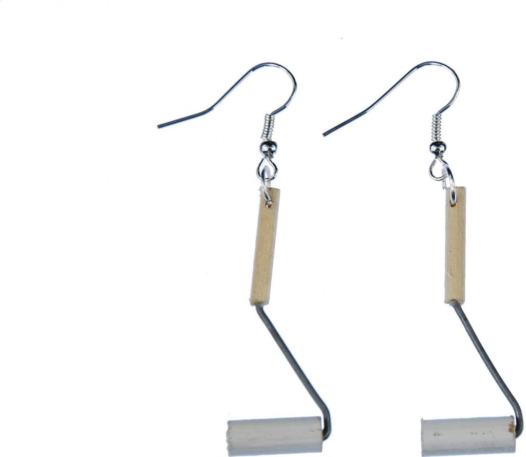 Farbrolle Ohrringe Miniblings Hänger Farbroller Malerrolle Maler Pinsel Umzug