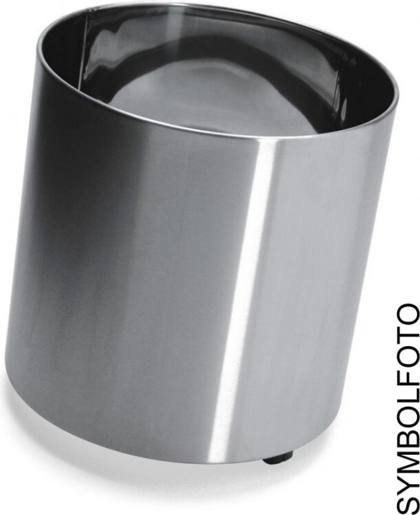 Graepel G-Line Pro NAXOS Blumenübertöpfe aus Edelstahl poliert in 6 Größen mit Rädern, Größe Graepel:b 40.5 x h 43 - Liter 49