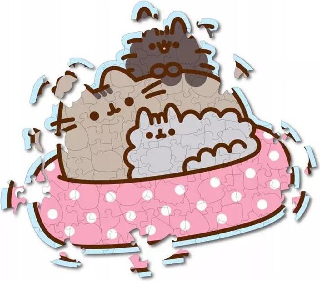 Puzzle SZALONE KSZTAŁTY 130 el. PUSHEEN KOT KOTKI
