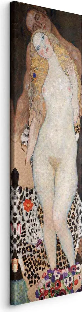Quadro Gustav Klimt Adamo ed Eva - Stampa su Tela TNT 50x150cm