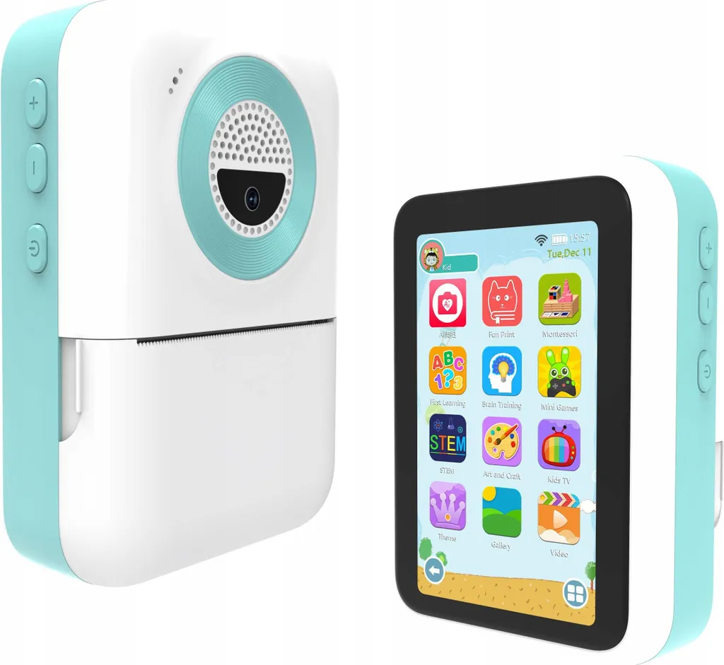 Appareil Photo Instantané XREC Q1 Mini Tablette AI pour Enfant Bleu