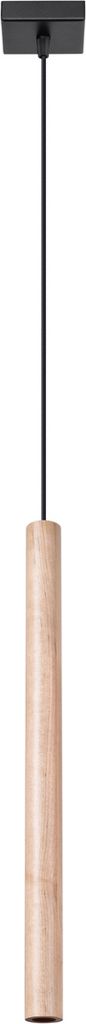 Pendelleuchten PASTELO 1 holz 1xG9 8W Stahl/Holz 120x3.5x3.5cm Sollux Lighting