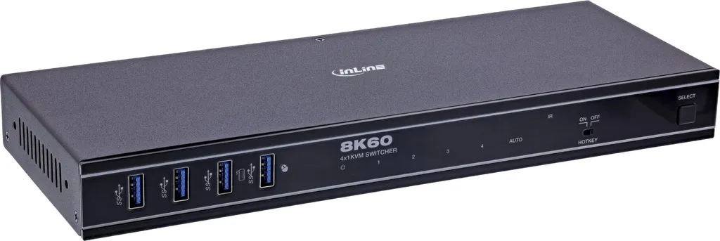Sélecteur KVM HDMI 8K pour 4 PC avec concentrateur USB 3.2 ultra-rapide