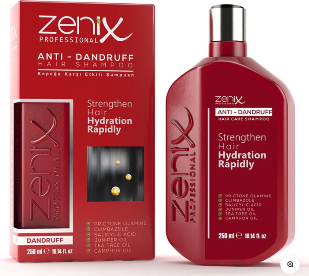 ZenixStore Anti-Schuppen Shampoo 250ml – Effektives Shampoo gegen Schuppen, juckende Kopfhaut und dünnes Haar – Beruhigende Formel für empfin...