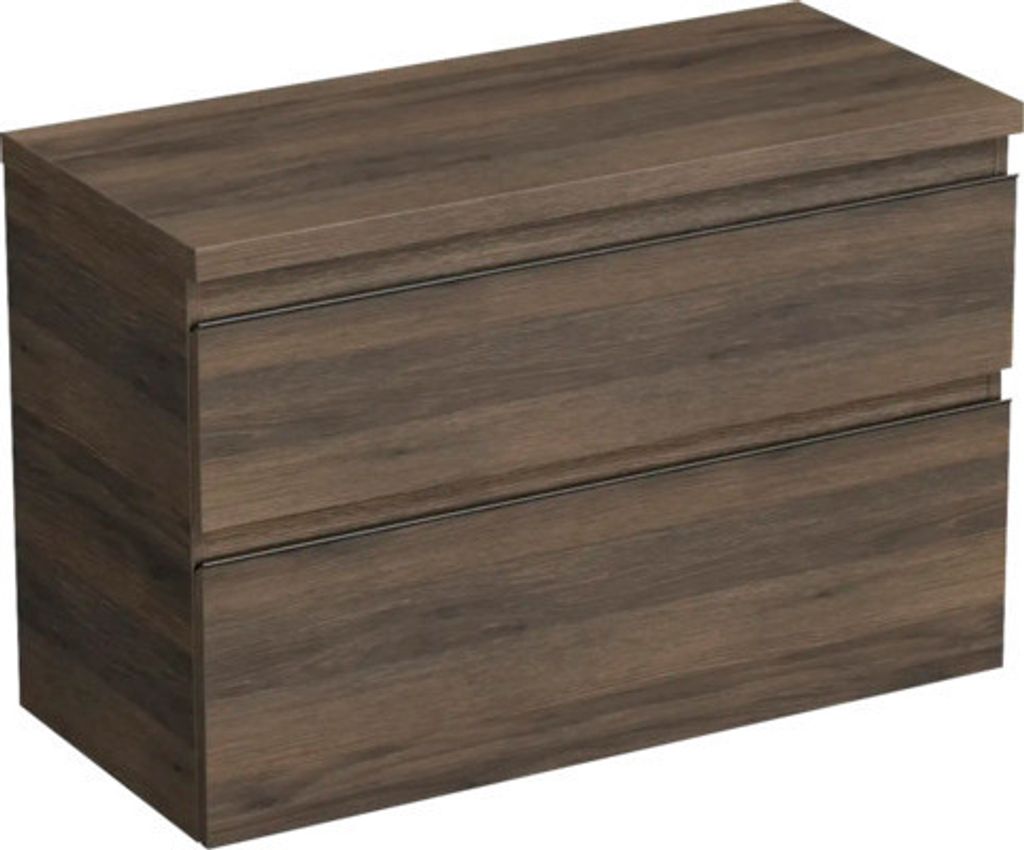 Jungborn Waschtischunterschrank TRENTA BxHxT 96,7 x 64,6 x 44,5 cm Frontfarbe eiche holzdekor TRE DESK 100 2Z B 25