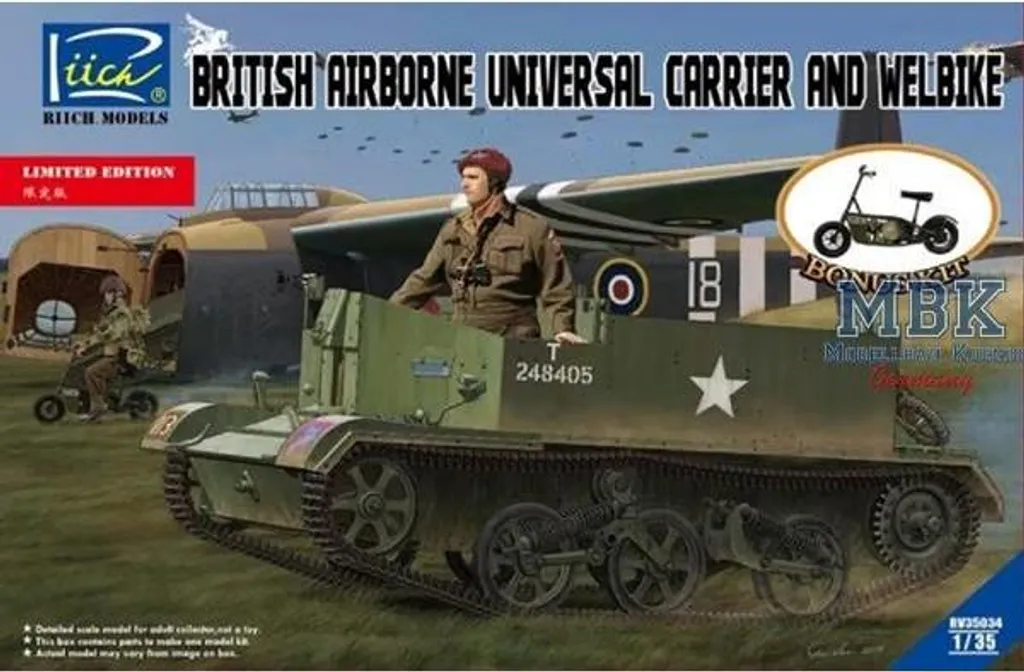 Maquette Riich Models Transporteur britannique Mk.III avec Welbike 1:35