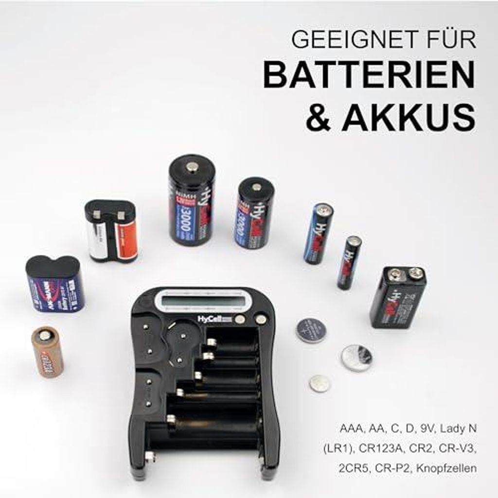 Ansmann 1900-0037 Batterijtester met LCD-display, geschikt Productafbeelding 