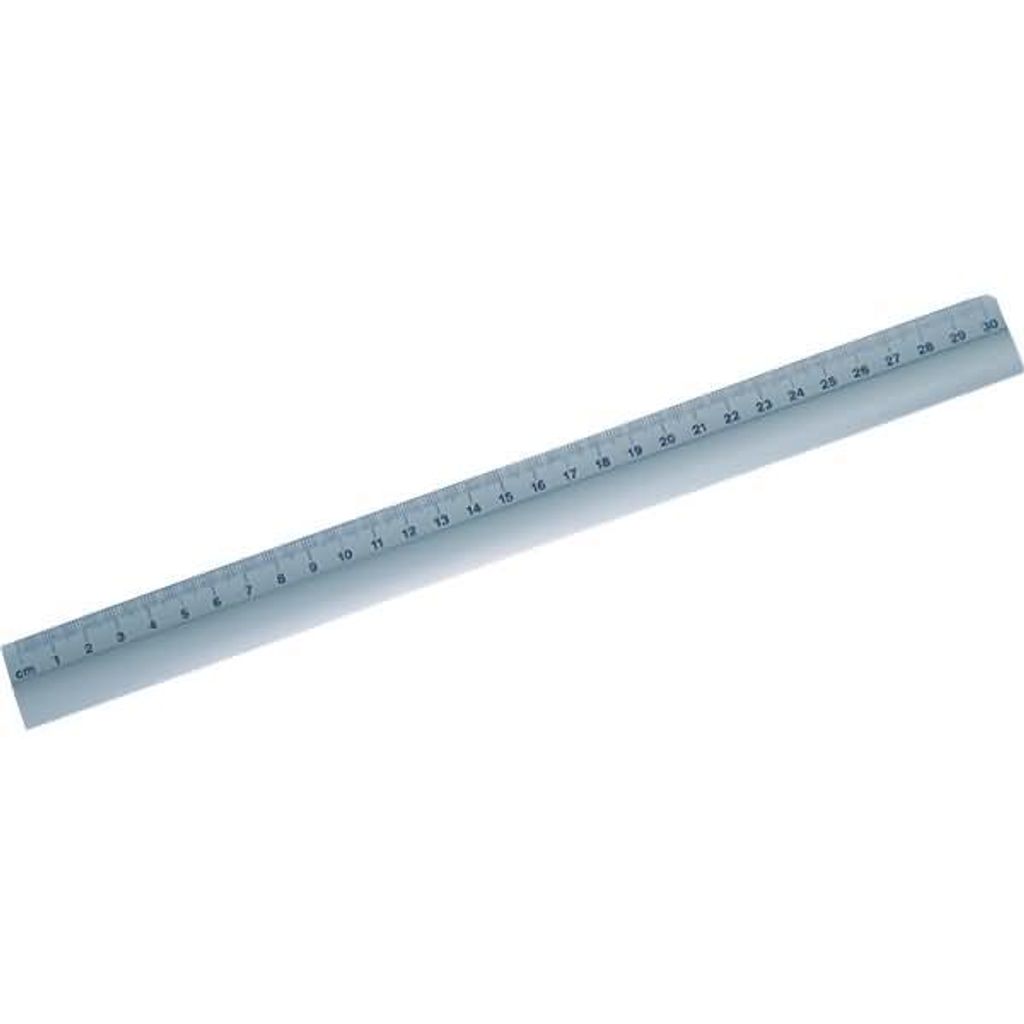 WEDO Lineal 300 mm aus Aluminium rutschsichere Gummieinlage seitlich
