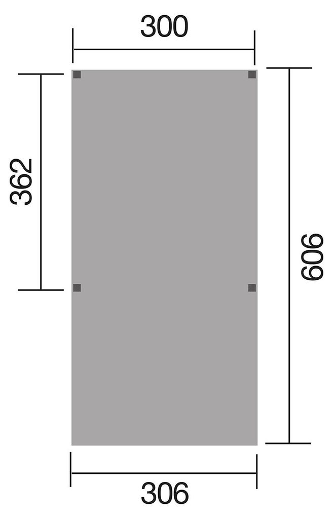 Enkele carport weka Y, zonder dakbedekking, afmetingen 300 Productafbeelding 