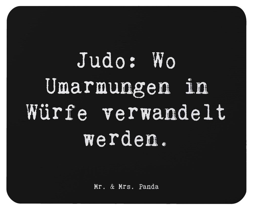 Mr. & Mrs. Panda Mouse Pad Spruch Judo Umarmungen - Schwarz - Geschenk, Sportler, Wettkampf, Mauspad, Sportart, Humor, Teamsport, laptop, mausteppi...