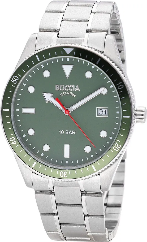 Orologio Uomo Boccia 3664-05 Titanio Verde - Stile e Leggerezza