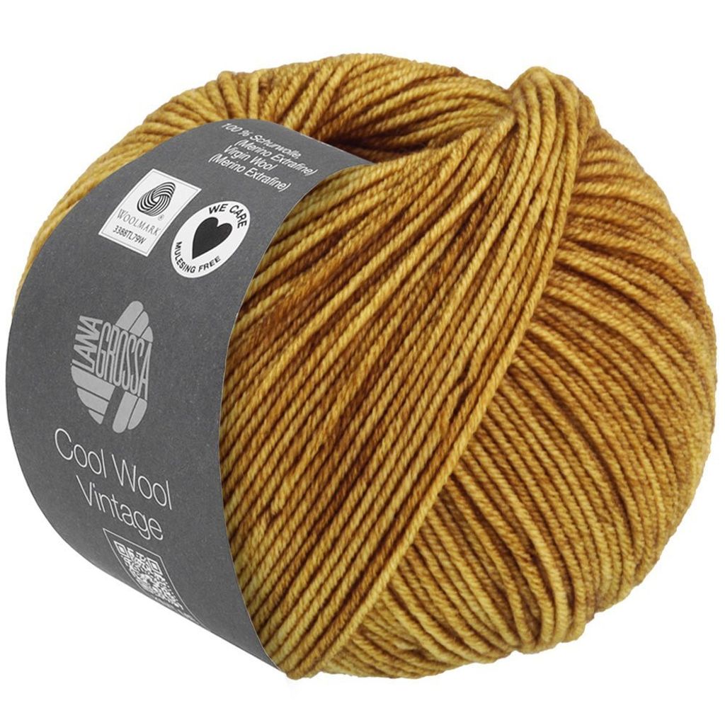 A ball of yarn with a label wrapped around it.