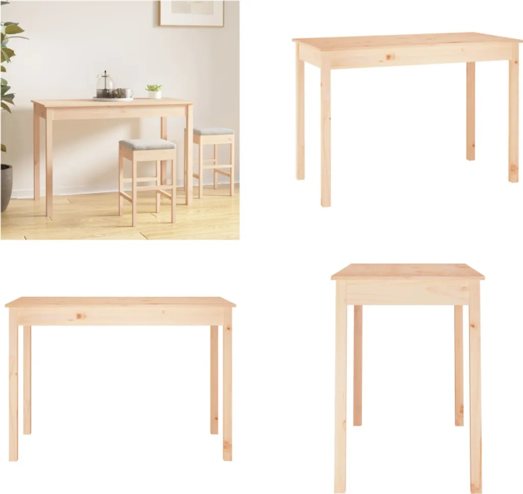 Tavolo Sala da Pranzo vidaXL in Legno di Pino 110x55 cm - Design Scandinavo
