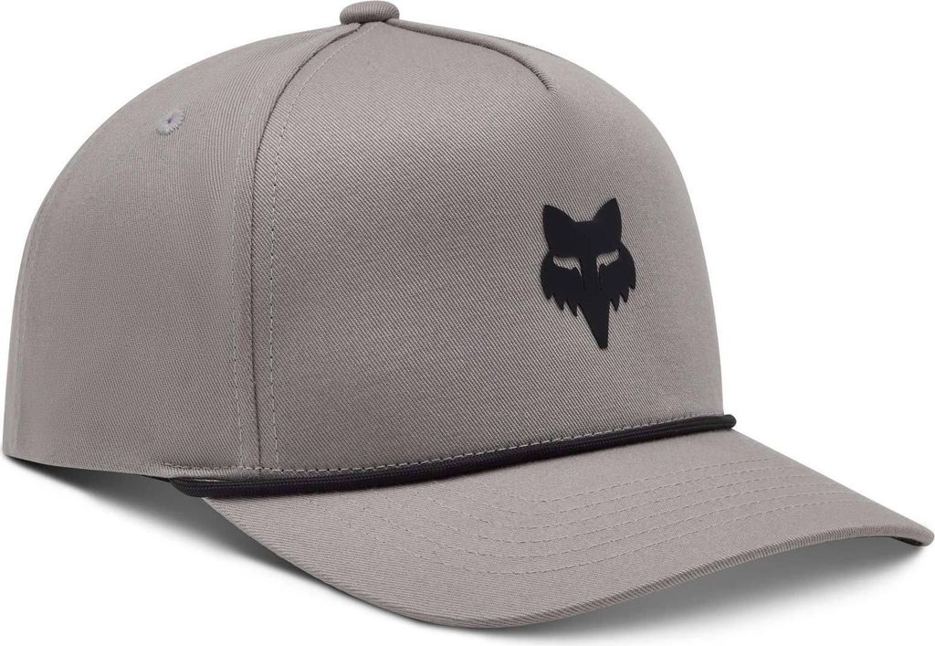 FOX Rope Fox Head Herren Snapback Kappe mit gewölbtem Visier, verstellbar, grau