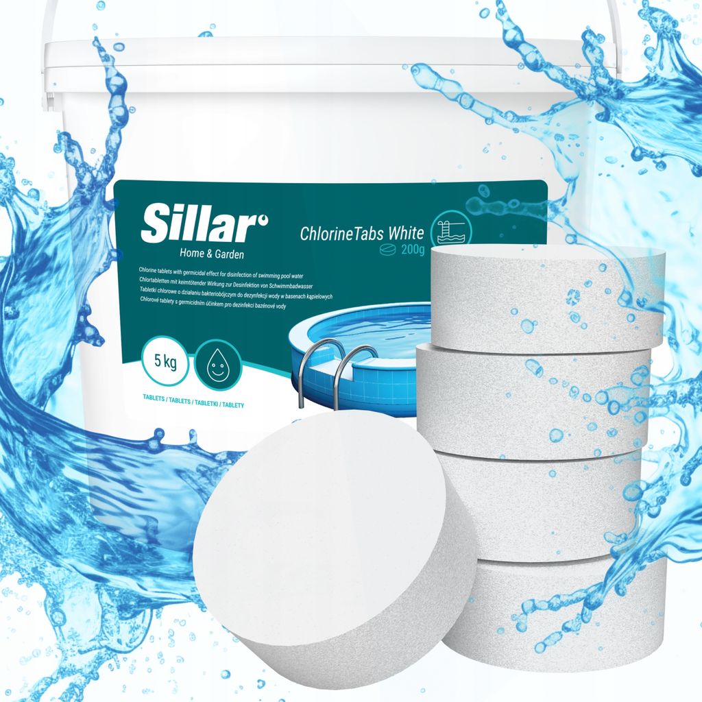 Tabletki chlorowe Sillar 1x200g - Wielofunkcyjne tabletki Zdjęcie produktu 