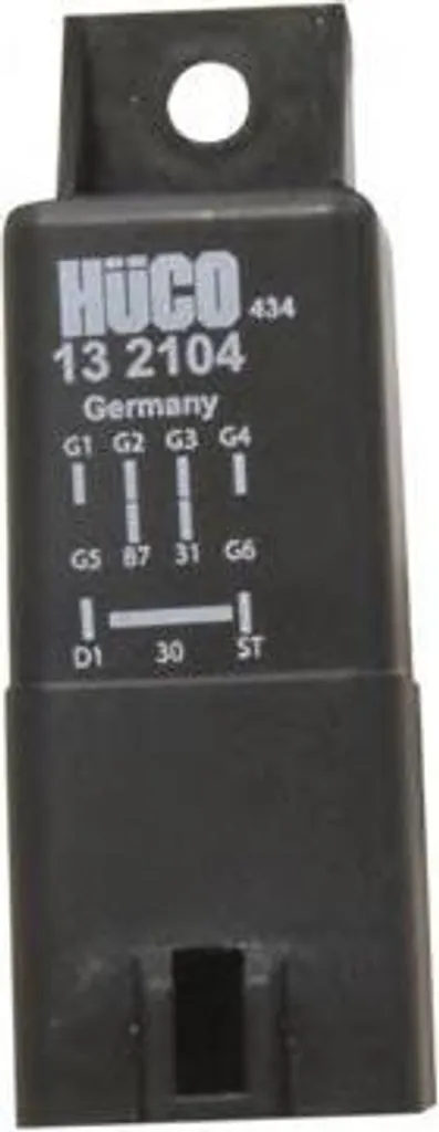 Relais de préchauffage 12V HUCO 132104 robuste à 7 broches de connexion